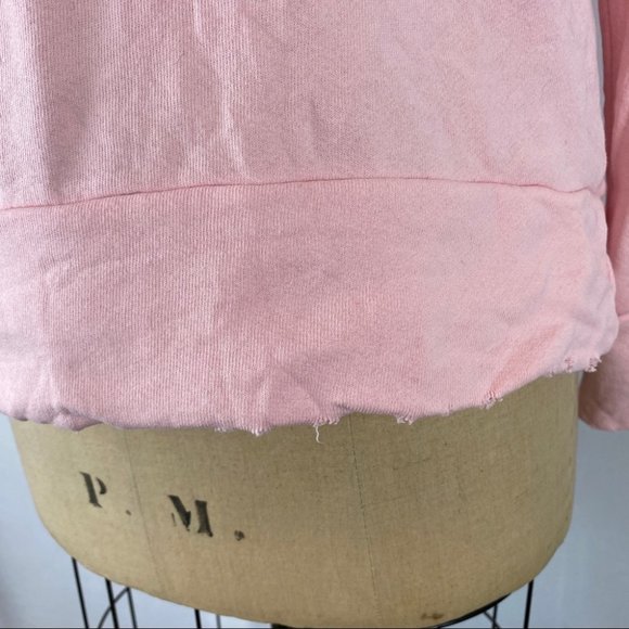🌷 Joe’s Jean Collection Baby Pink Miaya Lace-up Sleeve Sweatshirt Size XS - Picture 8 of 13